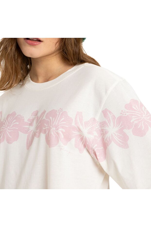 Hangloose Placed Kadın Beyaz Tişört KADIN T-SHIRT ERJZT05904 - 2