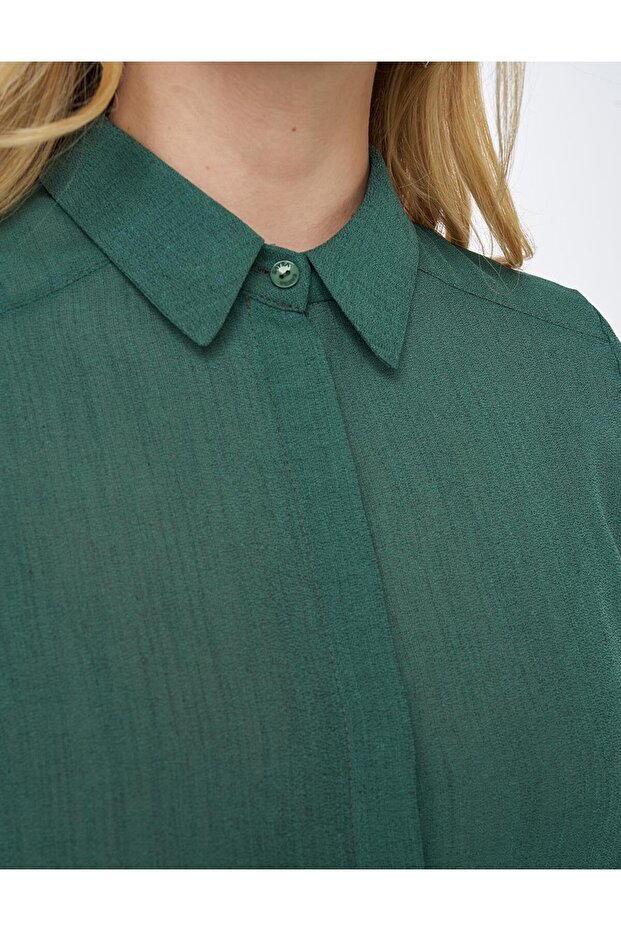 Uzun Basic Tunik Yeşil - 6