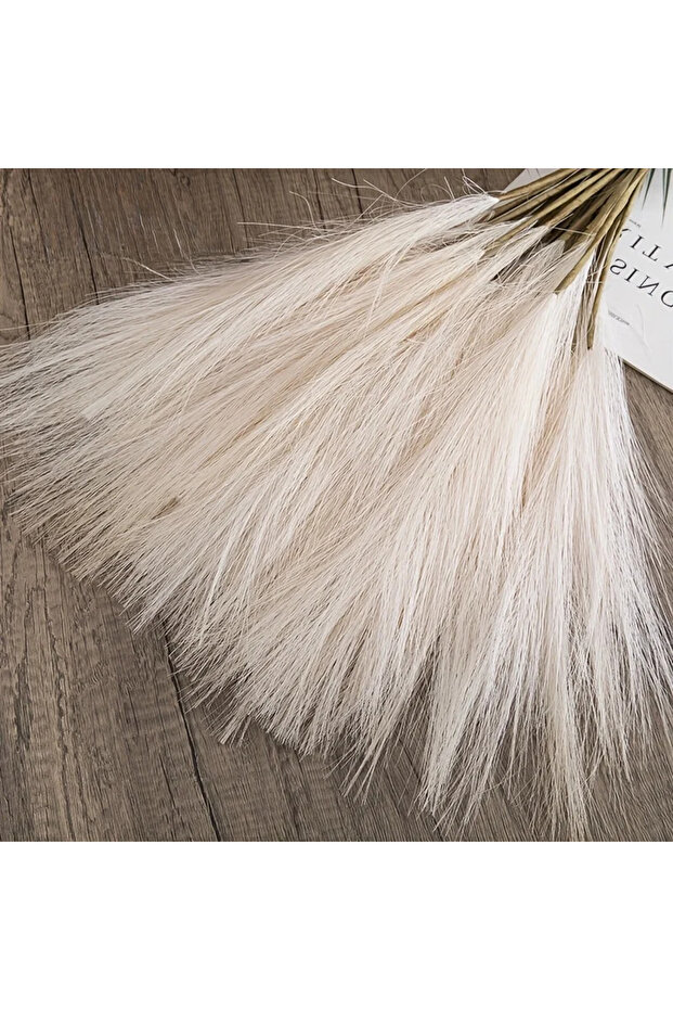 White 10pcs Faux Pampas Grass, Pampas Grass For Floor Vase, Pampas Grass Decor Tall For Vase Fillers
