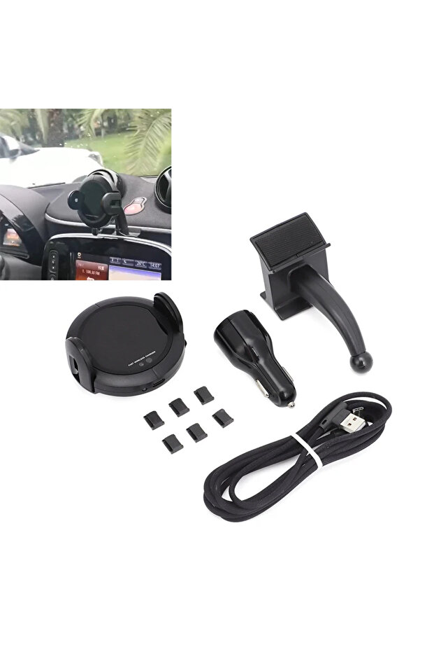 453 Navigation-Mid 10W Car Fast Wireless Charger Phone Navigation Holder for Smart 453 fortwo forfou