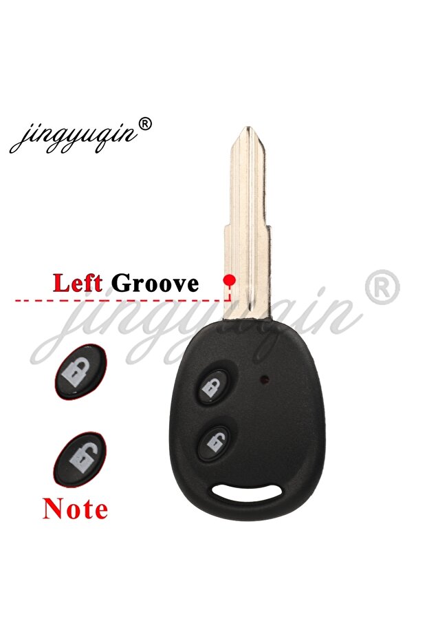 Left Blade Key shell jingyuqin 2 Buttons Car Remote Key Shell Fob For Chevrolet Spark Beat Sail Aveo