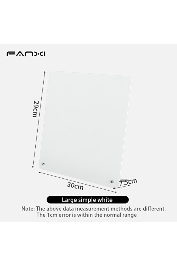 Large white Magnetic Bulletin Board with Stand Magnetic Board for Tabletop with Magnetic Clamp Metal