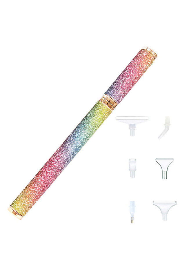 Rainbow Glitter Shiny DIY Diamond Painting Pen 5D Diamond Painting Tools Point Drill Pen With Multif