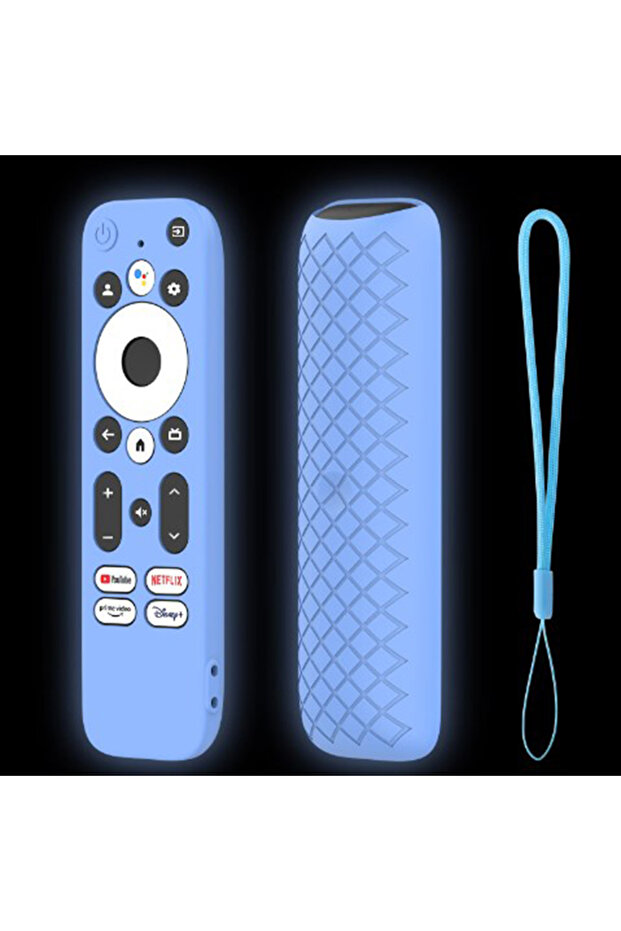 Luminous blue Remote Controls Case for MECOOL KD3 Anti-Drop and Anti-Slip with Precise Cutting Desig - 1
