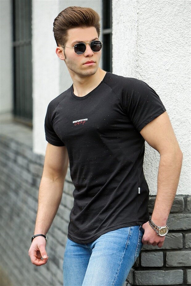 Basic Siyah Erkek Tişört 4516 - 2