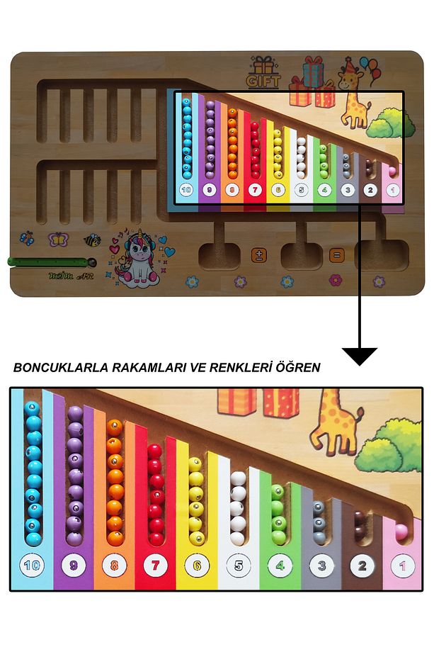 Mıknatıs Ve Boncukla Renkleri - Toplama- Çıkarma-Kodlama-Rakamları Öğren - 5