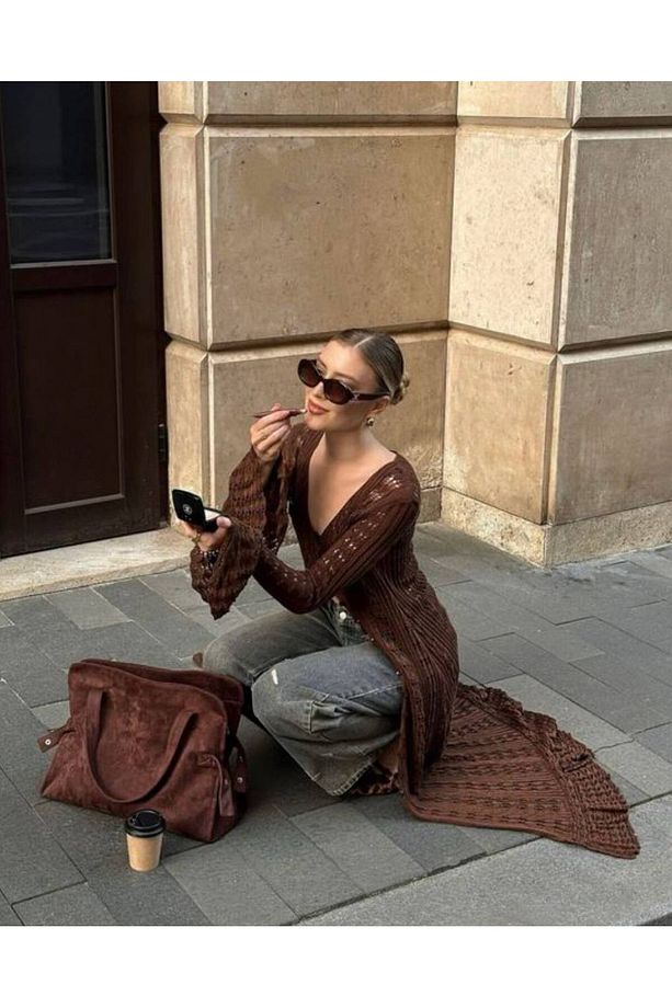 Yeni sezon ,yumuşak, triko, yazlık, jakarli hırka. Alhawi model. - 4