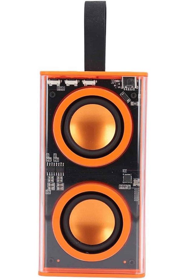 Bluetooth Hoparlör Şeffaf Mecha RGB Işıklı Çift Hoparlör 5.0 Bluetooth - 2