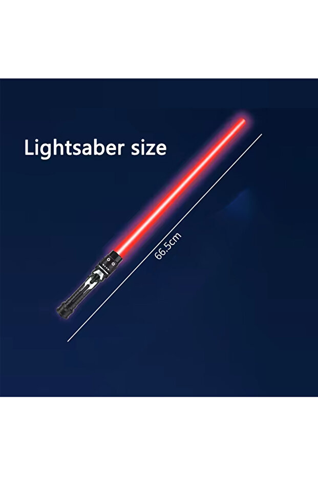 66.5cm Red Double Lightsaber Toy Flashing Rave Transformation For Boys Laser Sword - 2