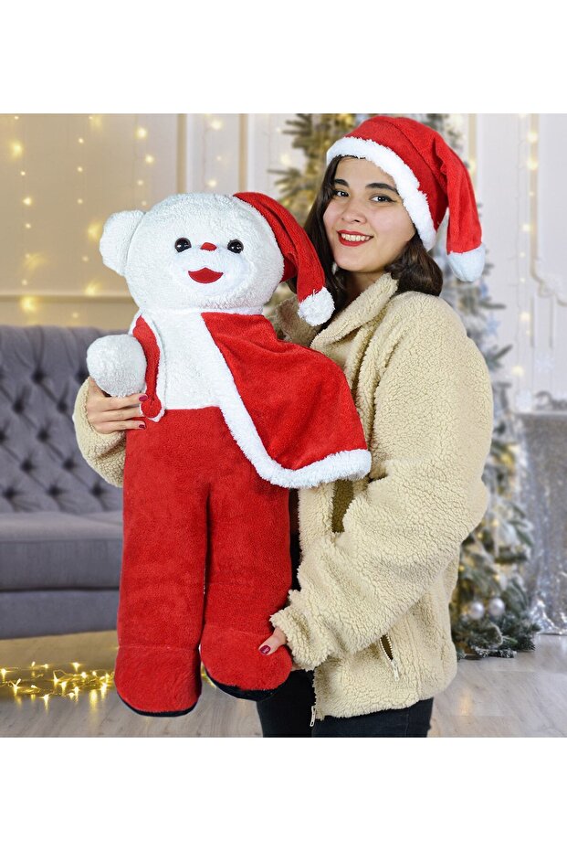 80 Cm Santa Claus Cloaked Teddy Bear - New Year Christmas Gift