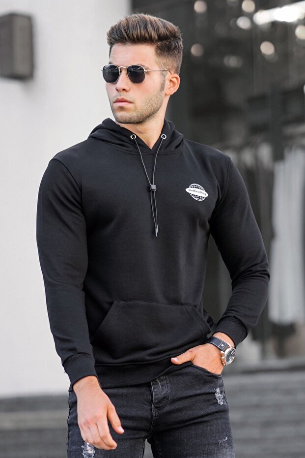 Men's Black Printed Sweatshirt 5297