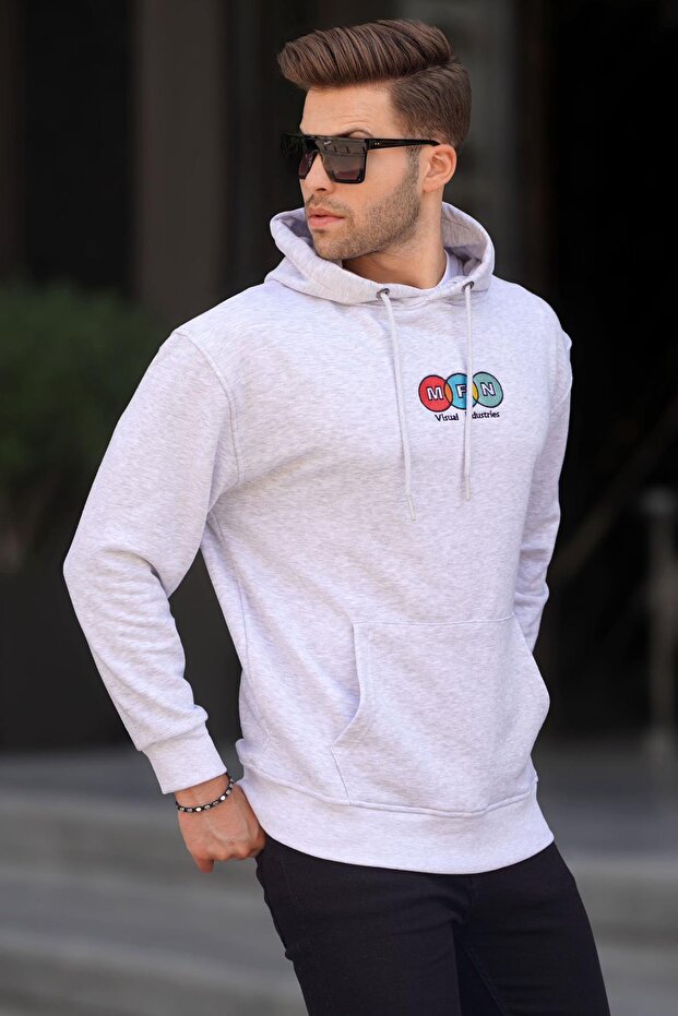 Karmelange Hooded Embroidered Men's Sweatshirt 6145