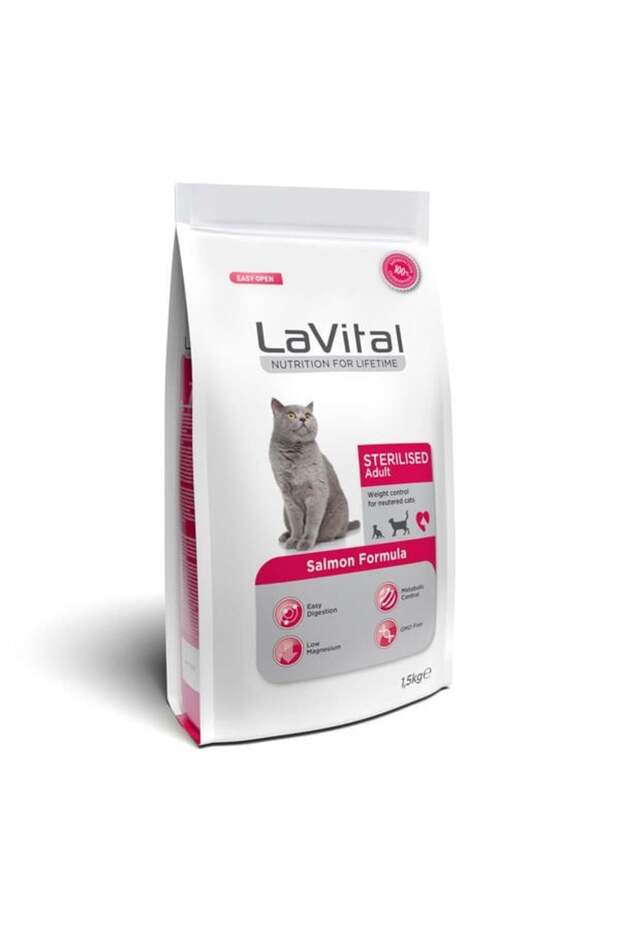 Lavital Sterilised Somonlu Kısırlaştırılmış Kedi Maması 1.5 Kg - 2