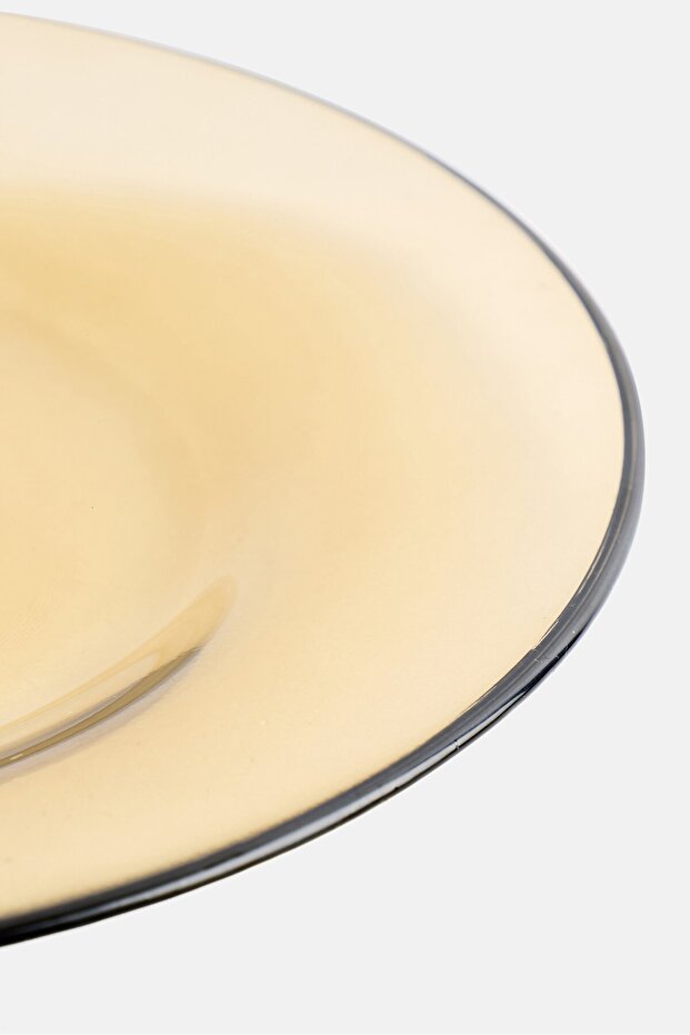 طبق تقديم زجاجي مسطح، زيتوني - 3