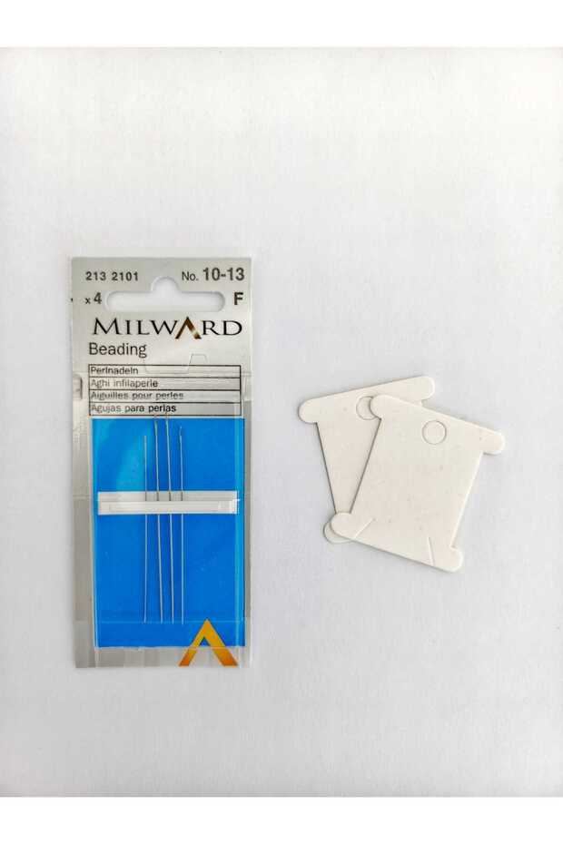Milward Flexible Soft Bead Miyuki Needle and 2 Thread Wrapping Cards