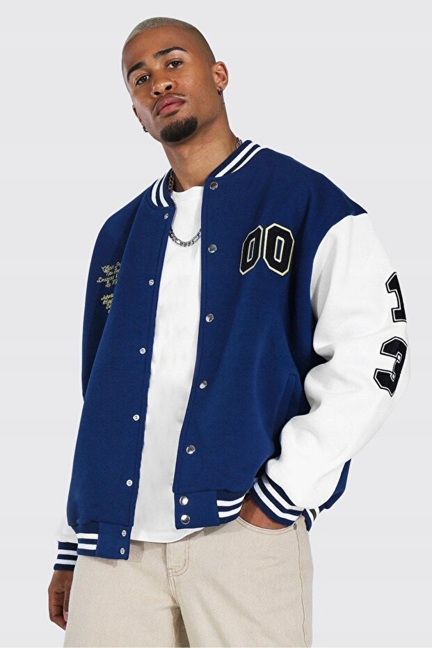 Unisex Oversize Bomber 00 College Jacket