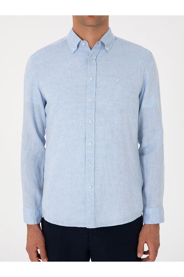 Mavi Regular Fit %100 Keten Gömlek 50303617-vr036 - 6