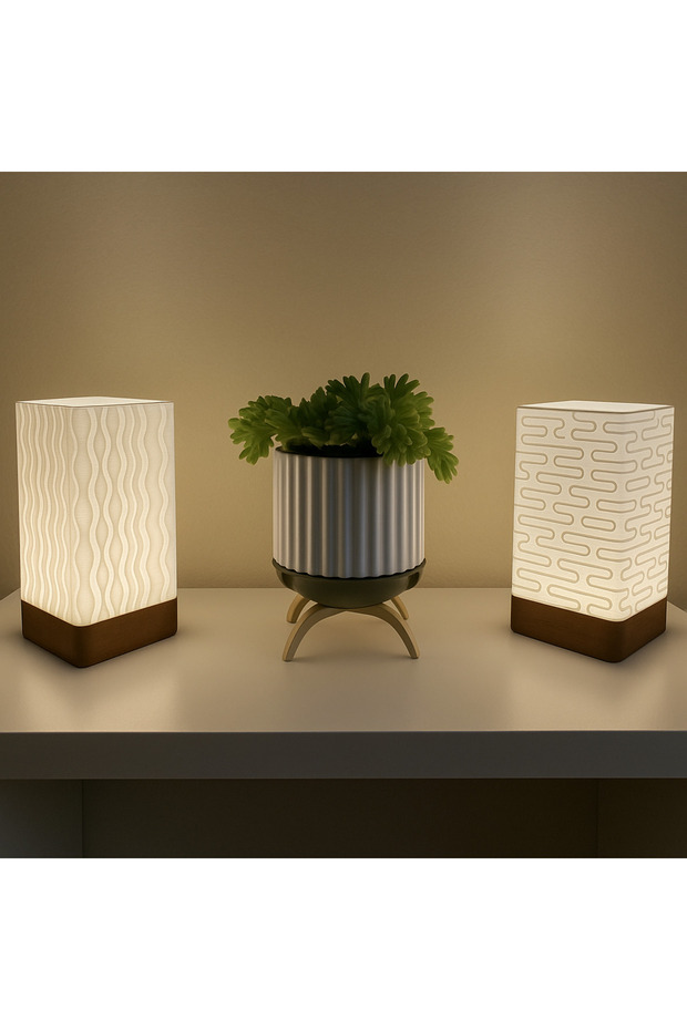 Modern masa lambası Kare model - 1