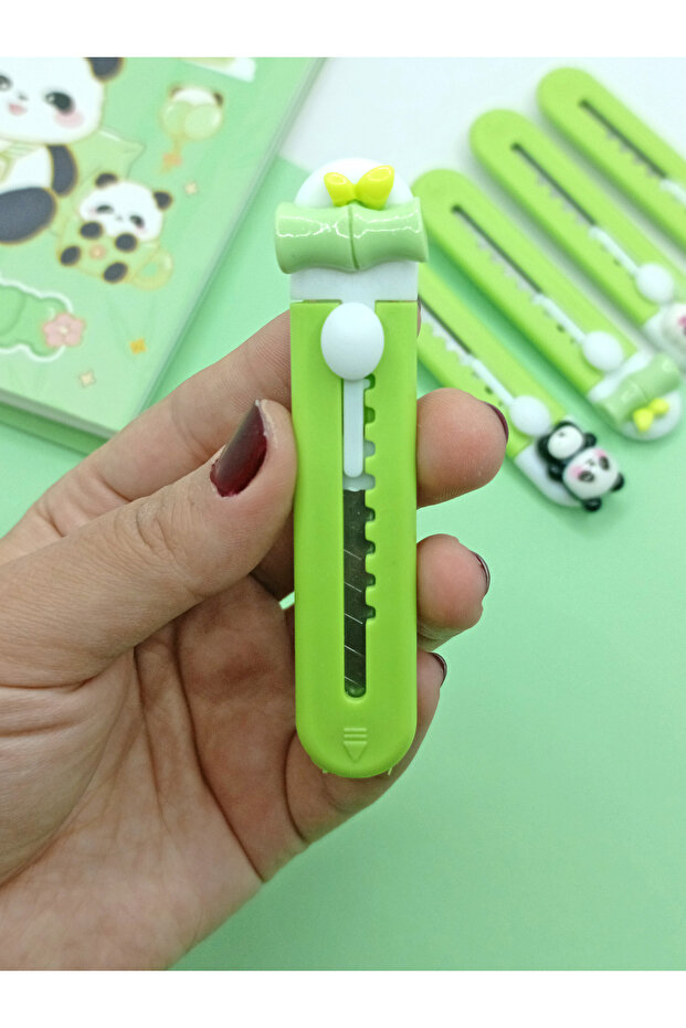 Mini Şekilli Falçata Maket Bıçağı - Sevimli Bambu - 2