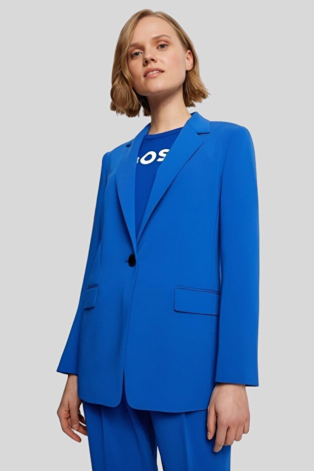 Regular Fit Kadın Ceket Mavi - 3