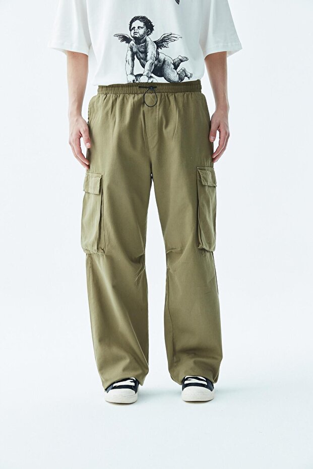 Oversize Cargo Pants - Stone Khaki