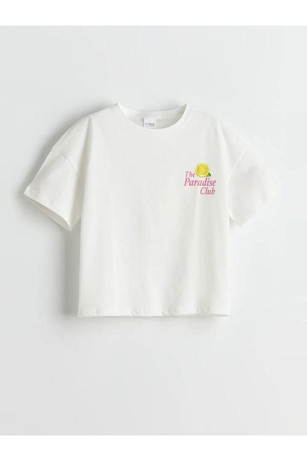 Ekru Bisiklet Yaka Kız Çocuk Şortlu Pijama Takımı - 2