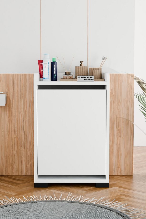 Solena Dekoratif Çamaşır Dolabı Düşer Kapak Çamaşırlık - 3