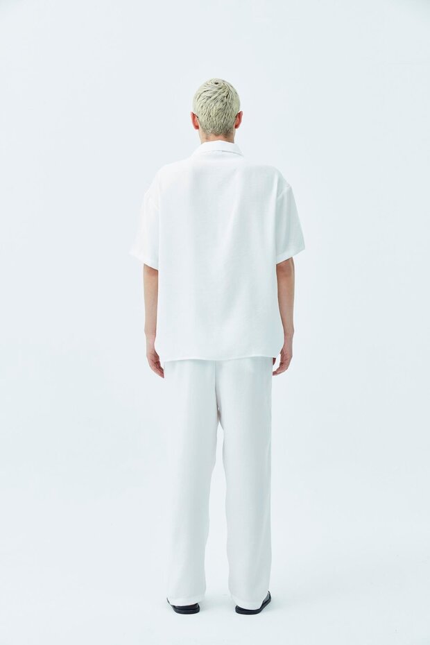 Basıc Oversize Keten Takım Ekru - 6