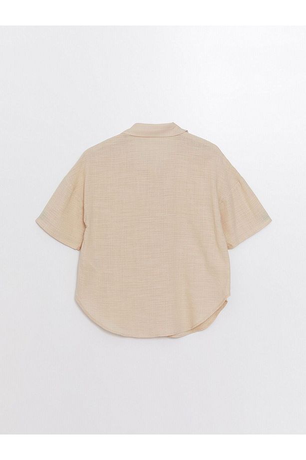 Gömlek Yaka Düz Kısa Kollu Kadın Şortlu Pijama Takımı - 7