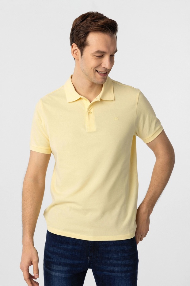 Süvari Slim Fit Cotton Non-Shrink Fabric Polo Neck T-Shirt