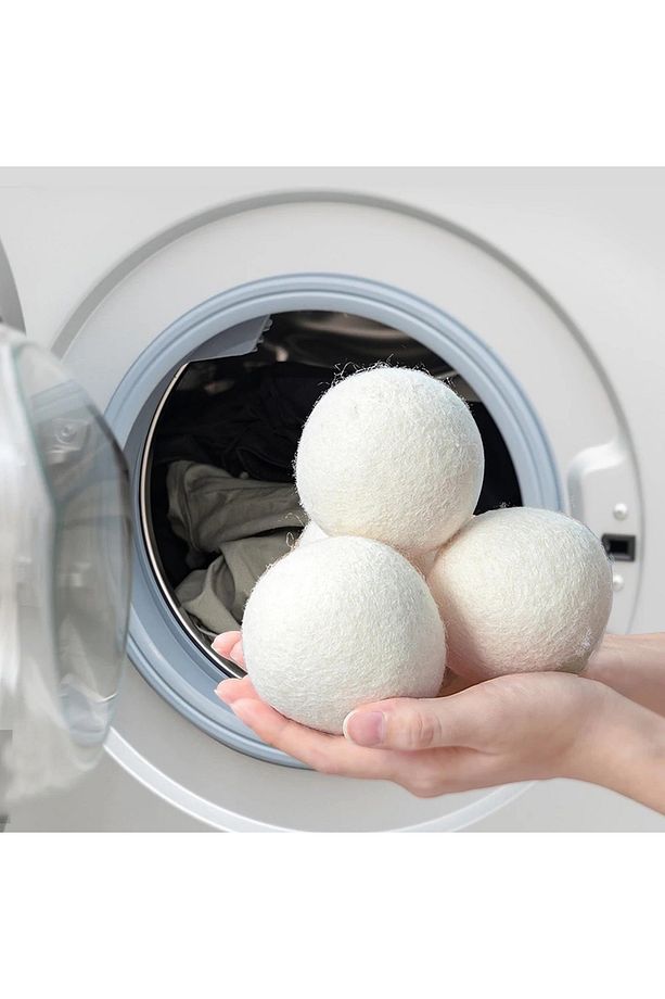 3 Adet Xxxl Yün Çamaşır Kurutma Makinesi Topu - 5