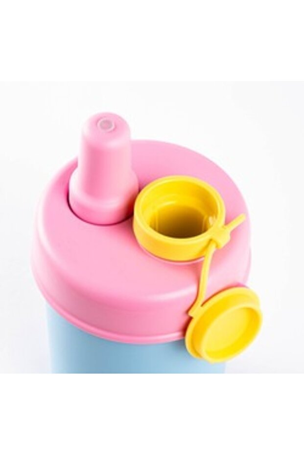 Mavi 2si 1 Arada Kapaklı Termos Bardak 480ml - 2