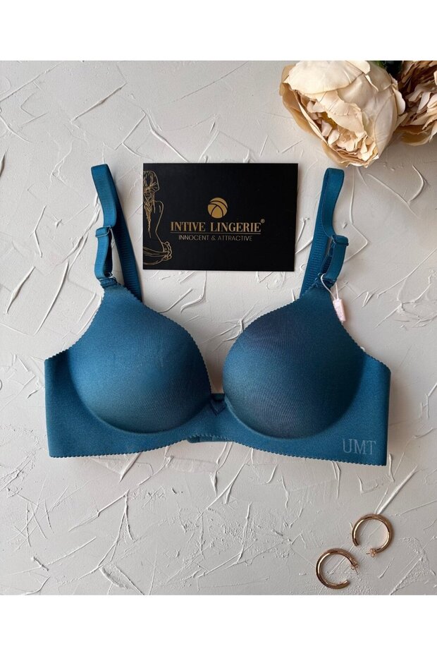 أنجلينا رفع ما يصل دون Underwire سلس الخامس الرقبة المستوردة الجودة الصلبة اللون لا أثر الصدرية