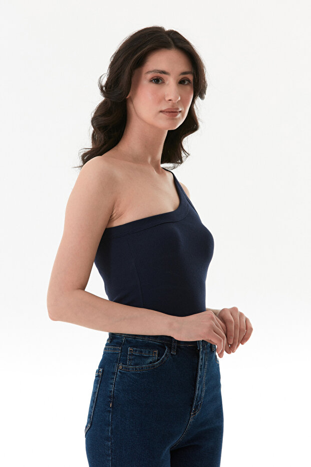 Basic Fitilli Tek Kol Modal Body - 3