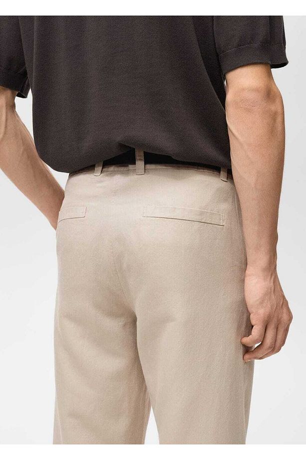 Regular fit keten pantolon - 7