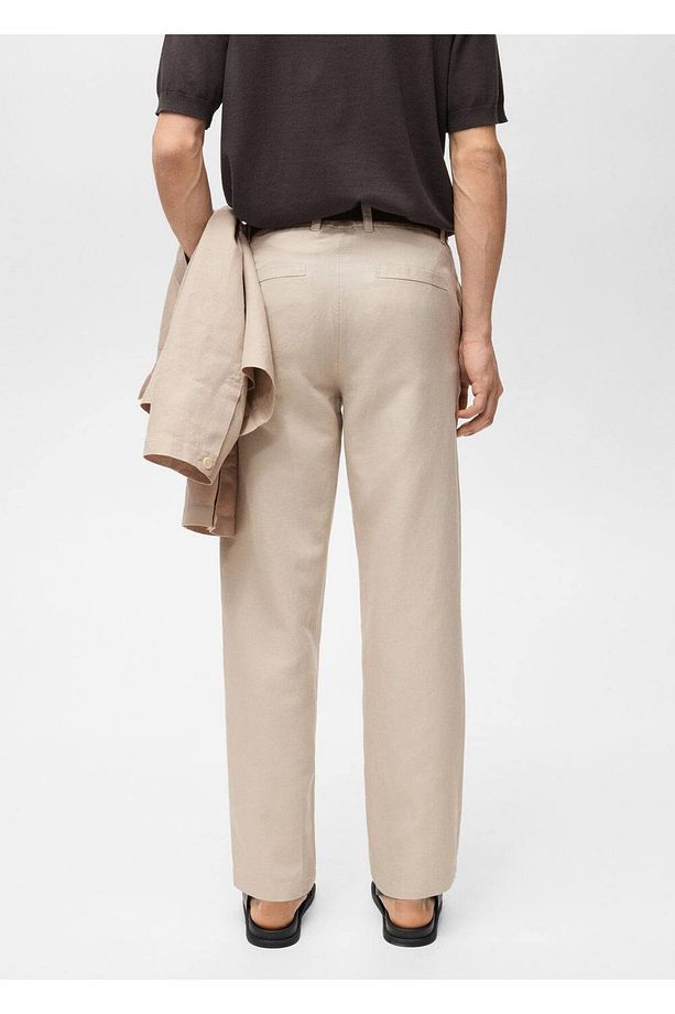 Regular fit keten pantolon - 4