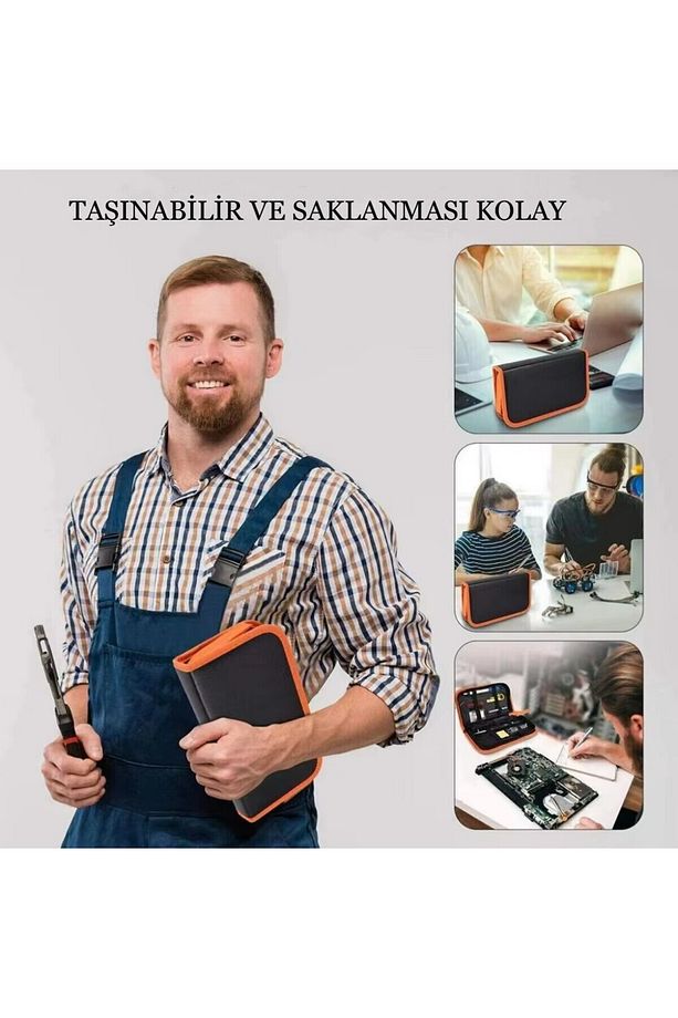 Ayarlanabilir Lehim Havya Seti 60W Elektrikli Havya Kiti Dijital Multimetre Kaynak Aracı - 6