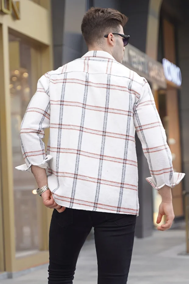 Ekru Regular Fit Oduncu Gömlek 5556 - 2