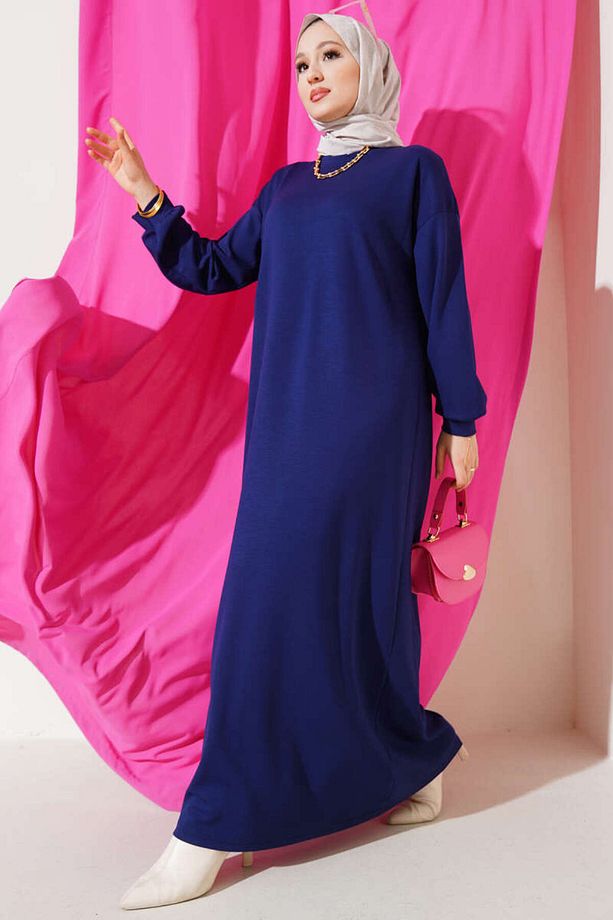 Loyşa Salaş Elbise Lacivert - 3