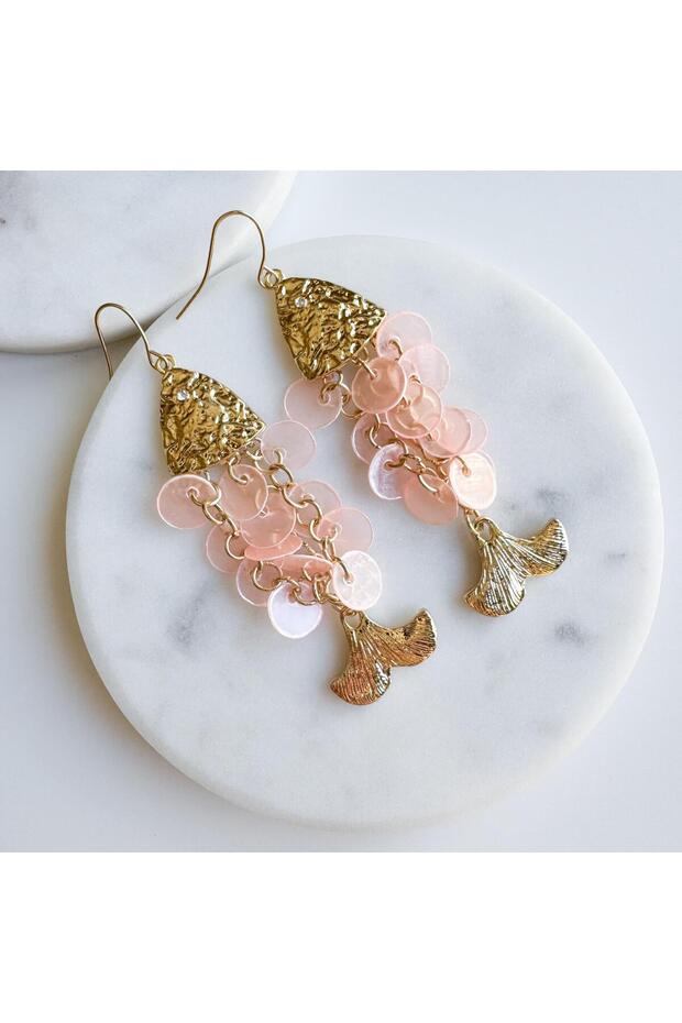 Çelik Pullu Balık Küpe - 1