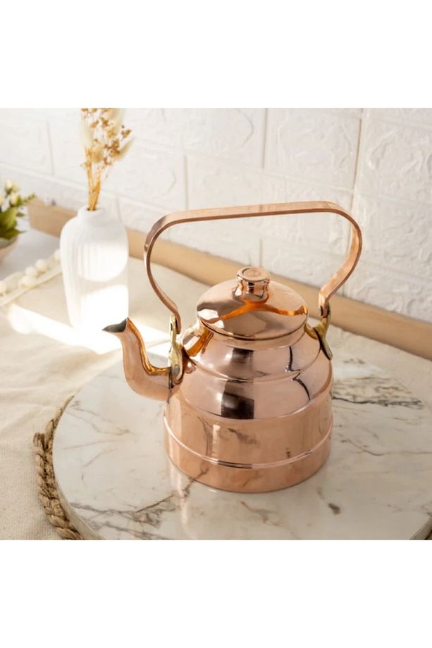 Bakır Çaydanlık, Bitki Çayı Demliği 1300ml - 5