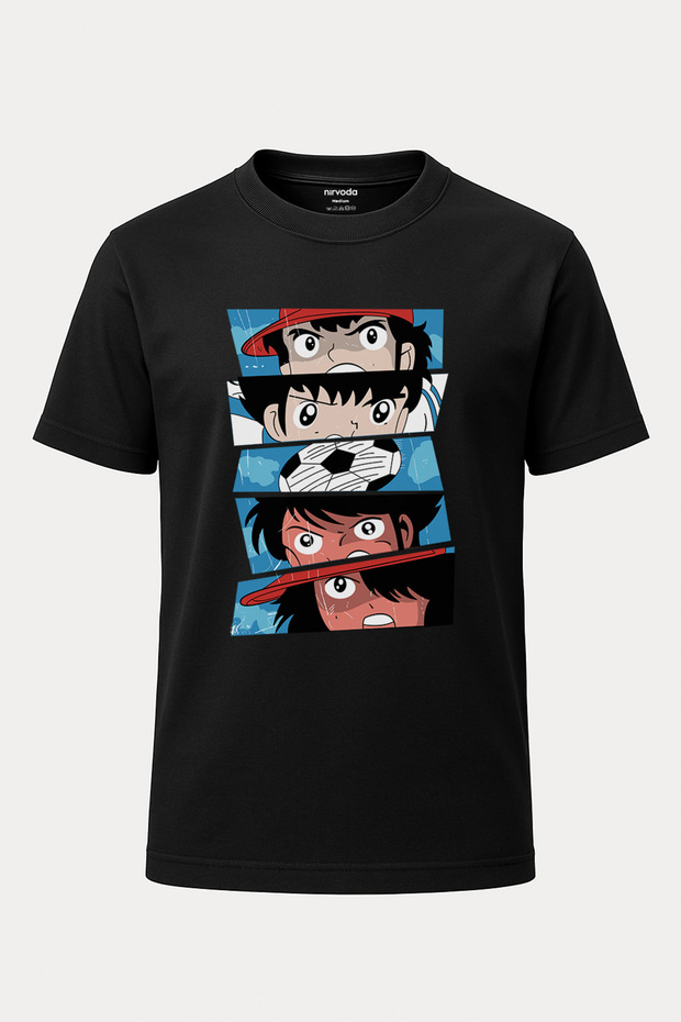 Tsubasa Printed Loose Fit Crew Neck Unisex T-Shirt Anime Manga