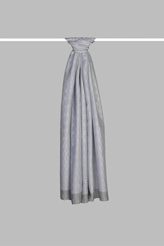 Dama Monogram Şal - Gümüş - 2