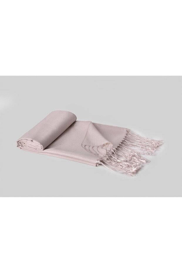 Double Sided Solid Color Silk Shawl 3011-Dark Powder - 1