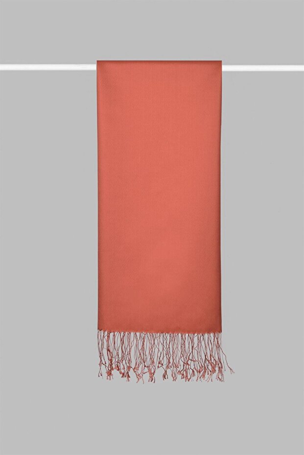 شال حريري مزدوج الجوانب بلون واحد 3011-بلاط - 2