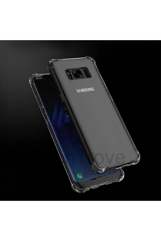 TechTrove Samsung Galaxy S8 Kılıf Şeffaf Ekstra Darbe Korumalı Kapak
