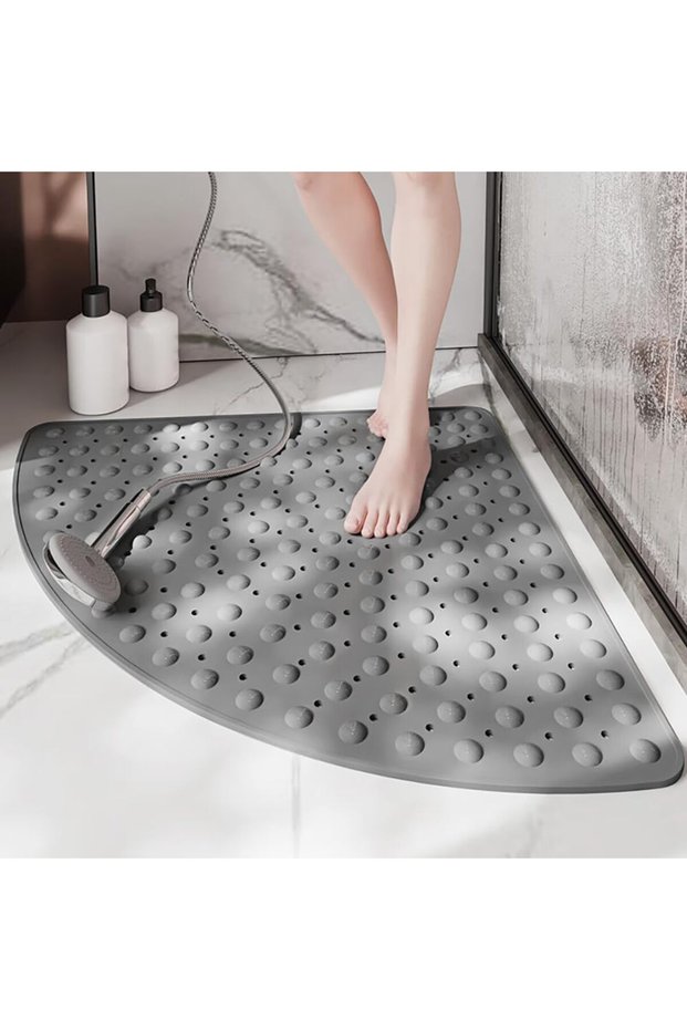 Bathroom Bathtub Anti-Slip Mat with Suction Cups and Drain Holes for Shower and Bathtub 54X54 cm S-163