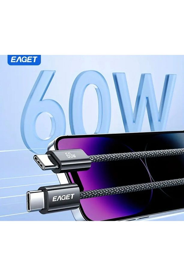 60W 2-Metre CE/FC/ROHS Lisanslı Type-C To Type-C Type-C Girişli Tüm Telefonlara İphone 15/16 Samsung - 5