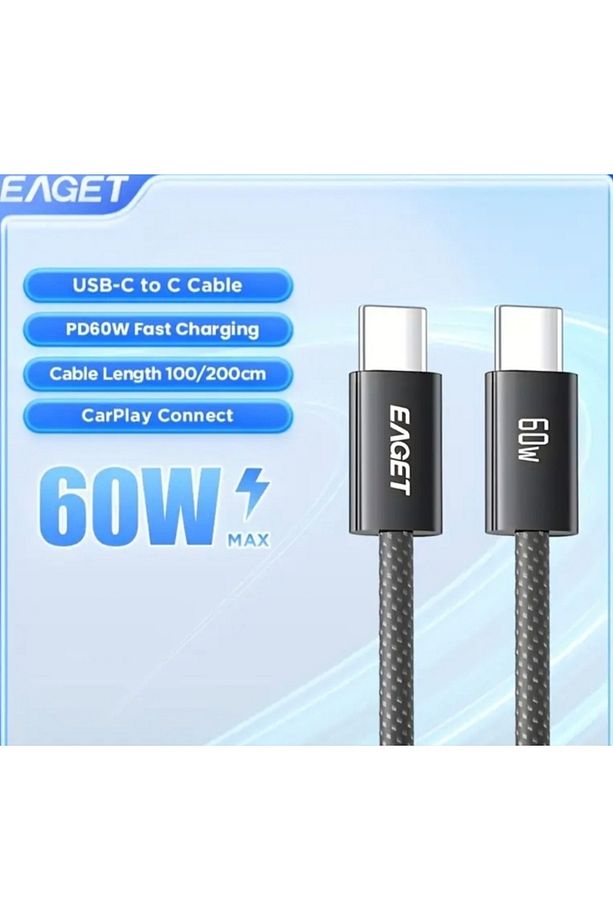 60W 2-Metre CE/FC/ROHS Lisanslı Type-C To Type-C Type-C Girişli Tüm Telefonlara İphone 15/16 Samsung - 1