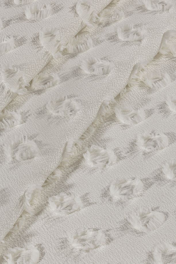 Ponponlu Delux Tek Kişilik Yatak Örtüsü 180x 250- Ekru - - 7